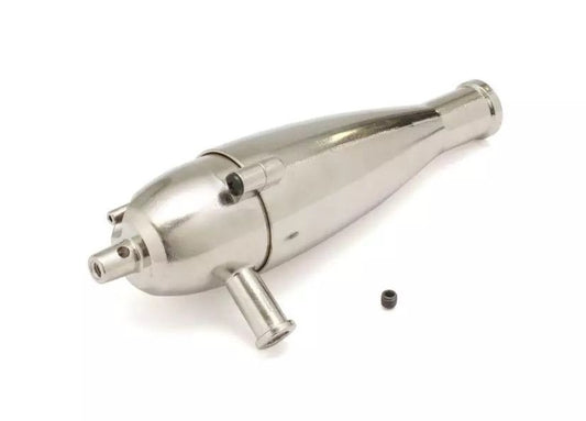 Kyosho 92971SM Silentstreek Tuned Muffler (Silver Plating)