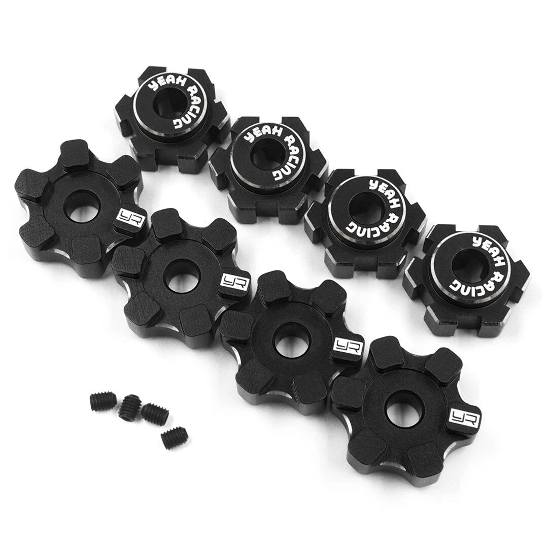 Yeah Racing TRMA-001BK Aluminum 7075 17mm Wheel Hex Set Black : Traxxas MAXX