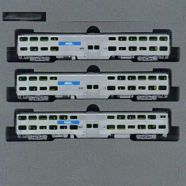 Kato 106-8703 N Scale Gallery Bi-Level Passenger Cars Chicago