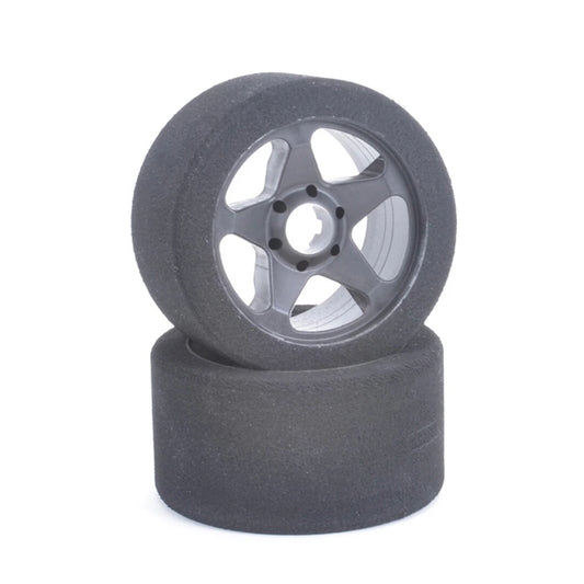 Contact RC J83506 1/8 Foam Front Tires 35Shore w/ 5 Spoke Rim Black (2)