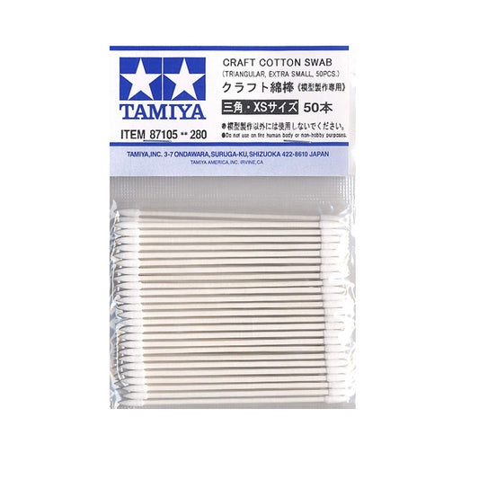 Tamiya 87105 Craft Cotton Swab- Triangular / Extra Small 50pcs