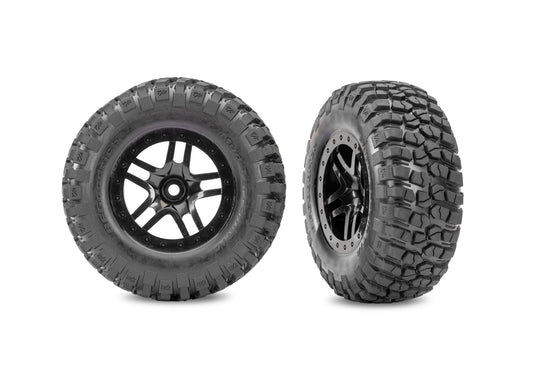 Traxxas 5883-BLK SCT Split-Spoke Wheels BFGoodrich Tires