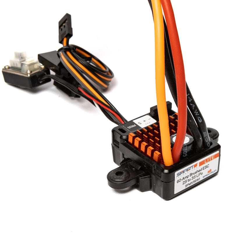 Spektrum SPMXSE60 Firma 60A Lite Brushed Smart ESC, 2S-3S: IC3.