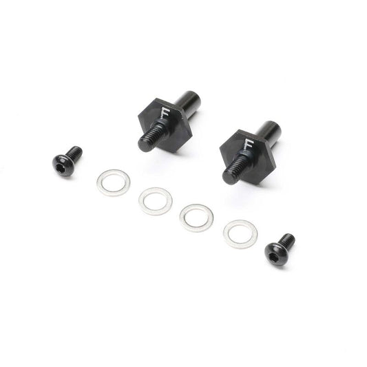 Team Losi Racing TLR-1054 Front Axle Set, Aluminum, Black, 12mm: 22S Sprint