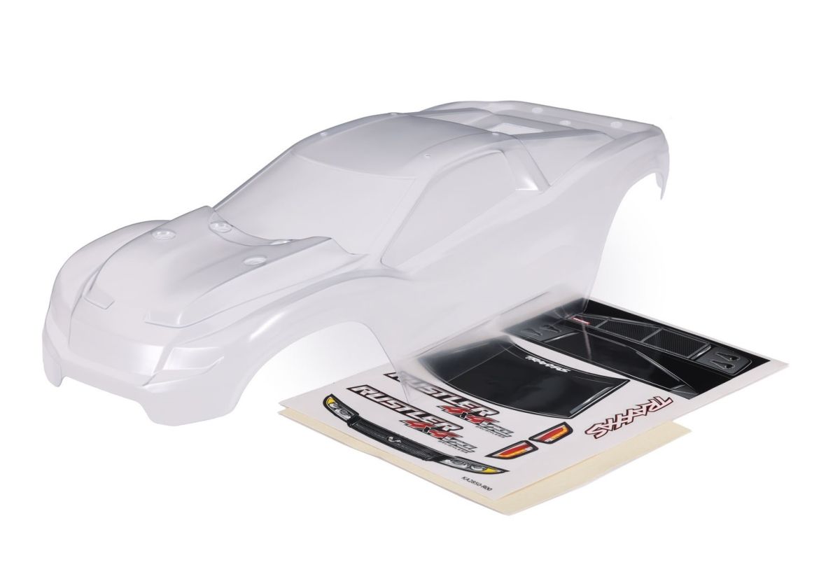 Traxxas 6740 Rustler 4X4 Clear Body