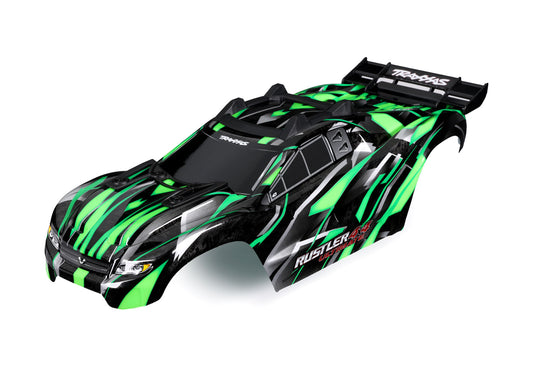 Traxxas 6749-Green Rustler 4X4 Ultimate Green Body
