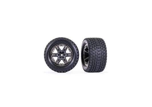 Traxxas 6764-BLKCR RXT Gravix Tires Wheels