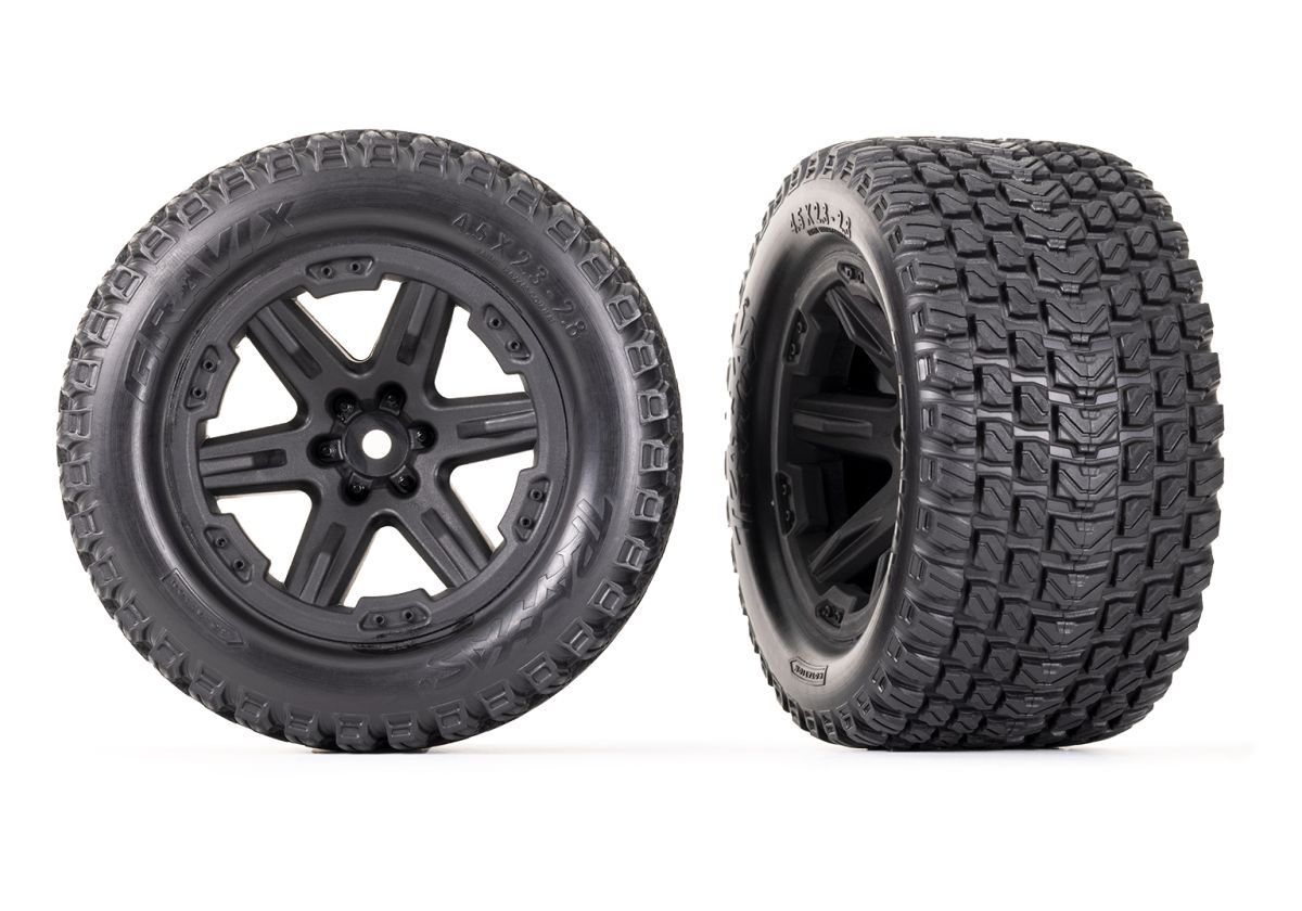 Traxxas 6764 RXT Gravix Tires Wheels
