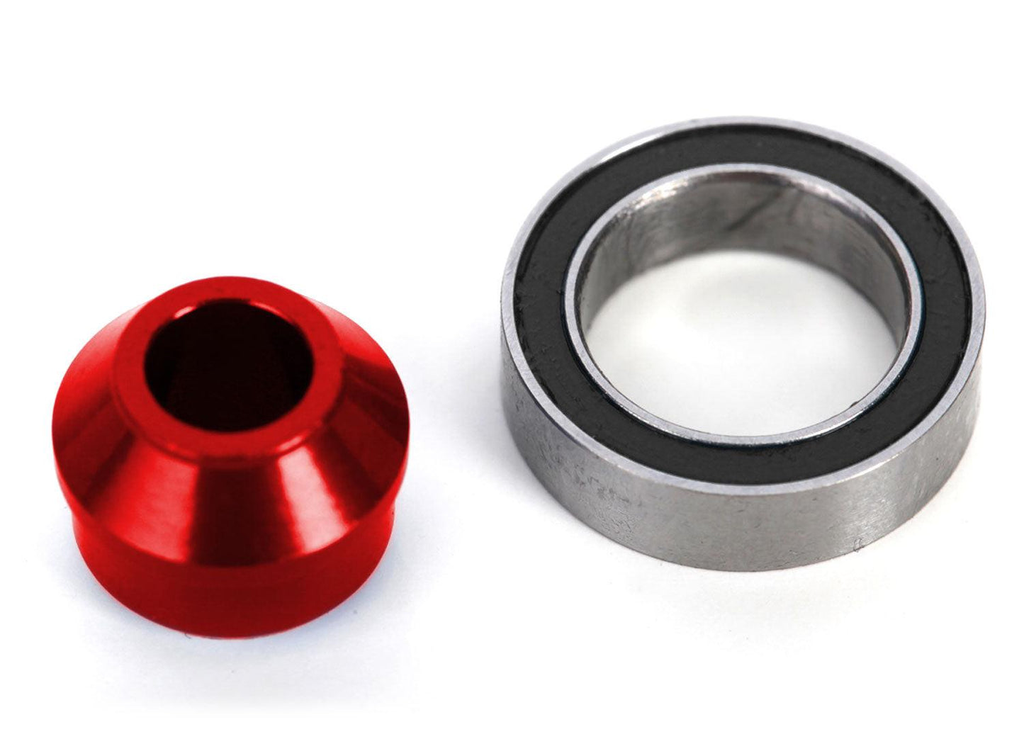 Traxxas 6893-RED Red Aluminum Bearing Adapter.