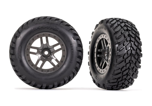 Traxxas 6964 SCT Split-Spoke Tires Wheels