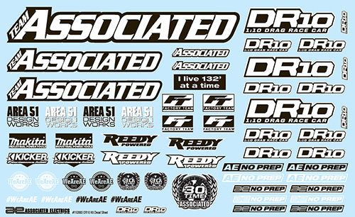 Team Associated ASC71089 DR10 Decal Sheet