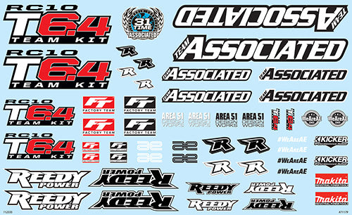 Team Associated ASC71179 RC10T6.4 Decal Sheet