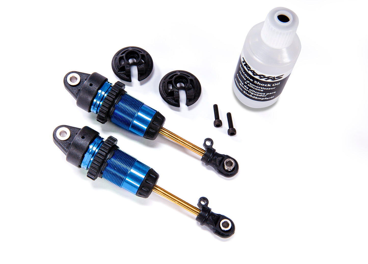 Traxxas 7461 1/10 Blue Aluminum Long GTR Shocks (2) Slash Stampede Rustler