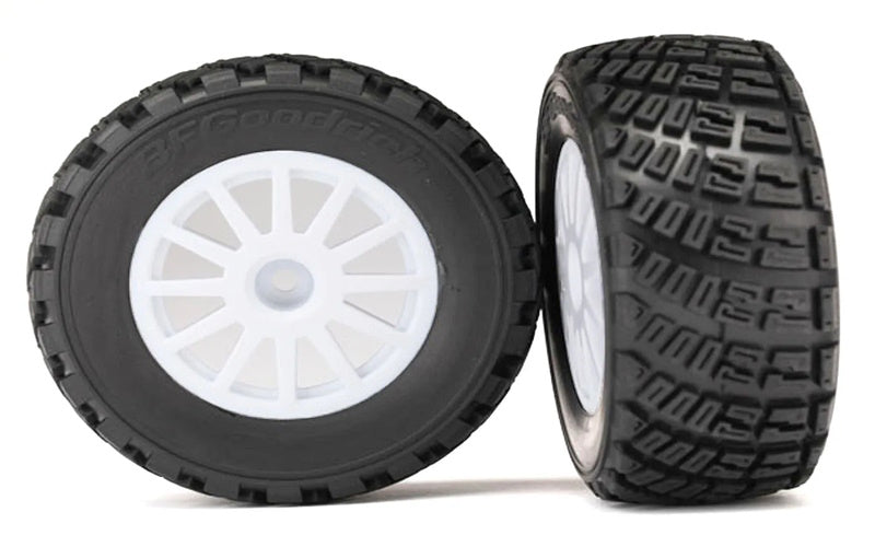 Traxxas TRA7473 BFGoodrich Rally Gravel Pattern S1 Tires, Wheels, White (2) - PowerHobby