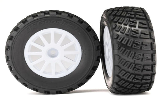 Traxxas TRA7473 BFGoodrich Rally Gravel Pattern S1 Tires, Wheels, White (2) - PowerHobby