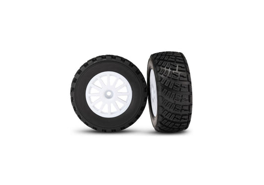 Traxxas 7473R White 12-Spoke Rally Wheels S1 Tires