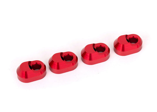 Traxxas 7743-RED Red Aluminum Suspension Pin Retainers (4).