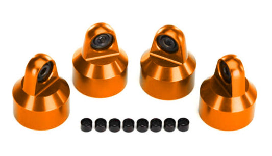 Traxxas 7764-ORNG X-Maxx Aluminum GTX Shock Caps (4)