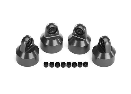 Traxxas 7764-GRAY Aluminum GTX Shock Caps (4) X-Maxx / XRT