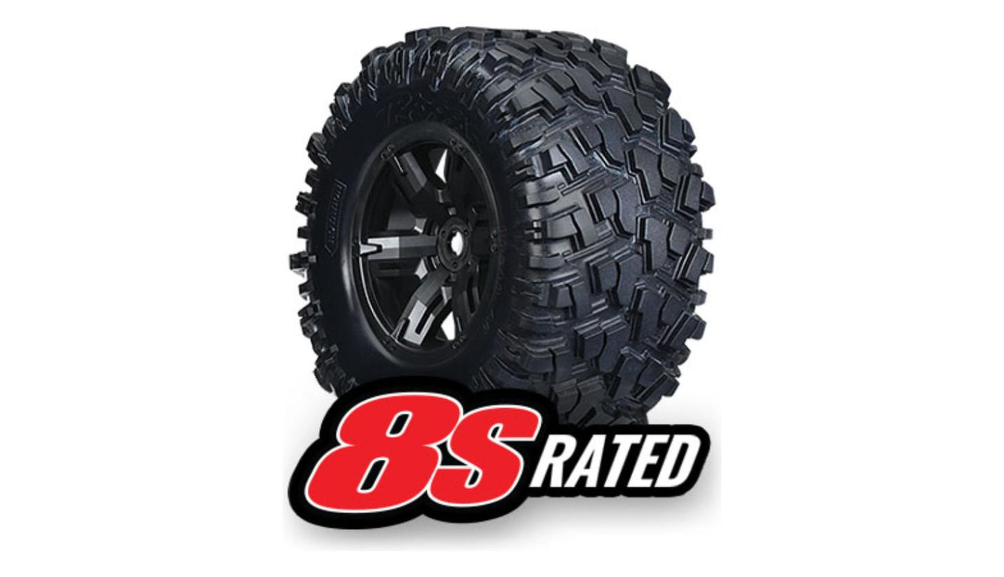 Traxxas 7772X Maxx AT Tires & Chrome Wheels (2)