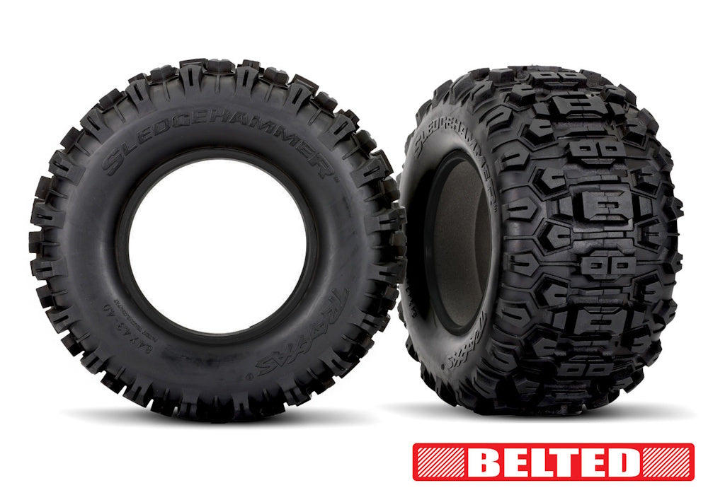 Traxxas 7870 X-Series Belted Sledgehammer Tires w/ Inserts (2)