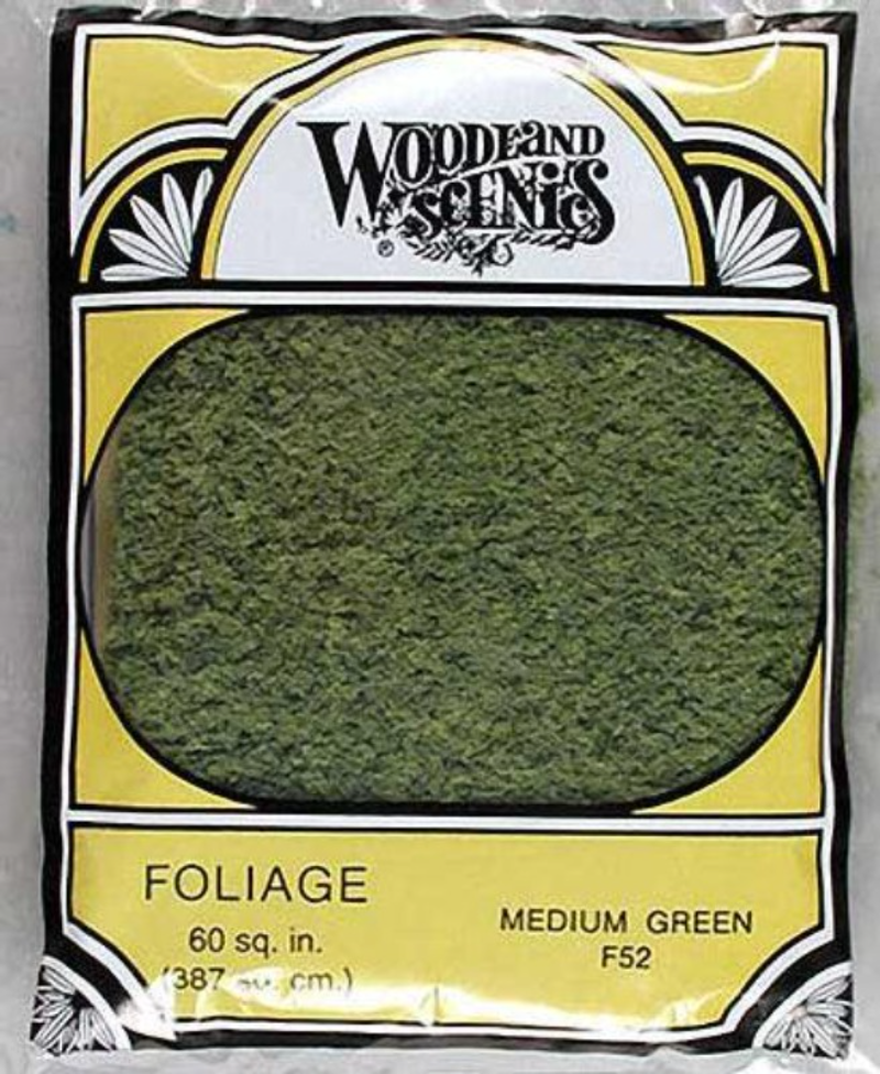 Woodland Scenics F52 N/HO Foliage Medium Green Train Scenery.