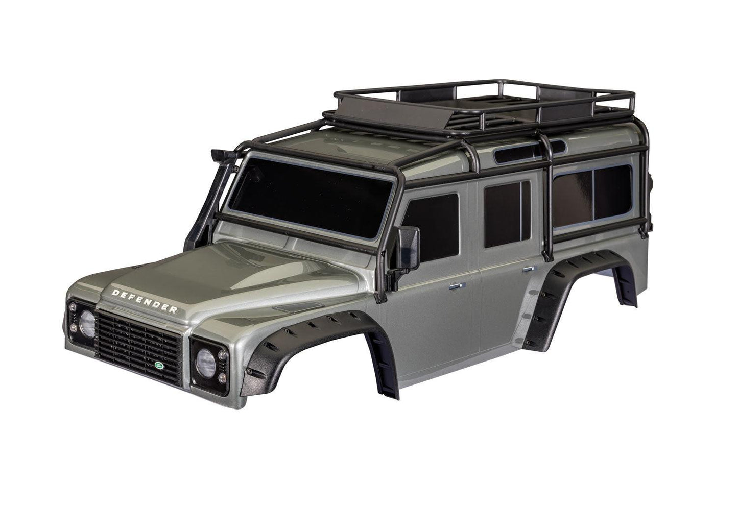 Traxxas 8050-SLVR TRX-4 Land Rover Defender Clipless Silver Body.
