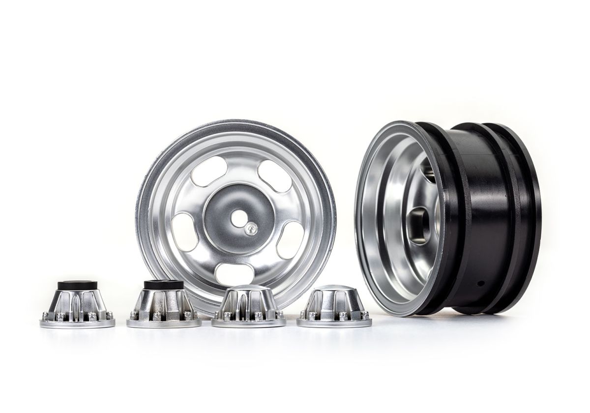 Traxxas 8158 Wheels, 2.2" Satin Chrome (2)