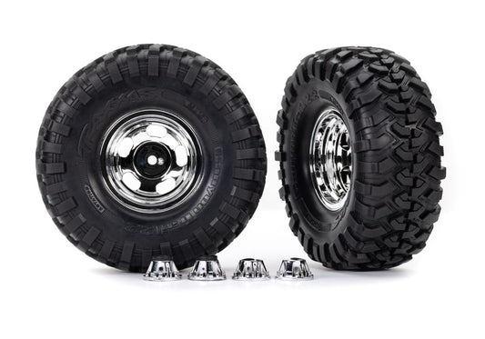 Traxxas 8159X Tires & Wheels, Chrome 2.2"