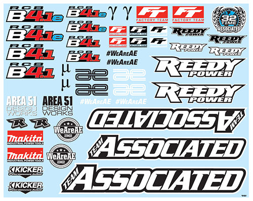 Team Associated ASC81651 RC8B4.1 Decal Sheet