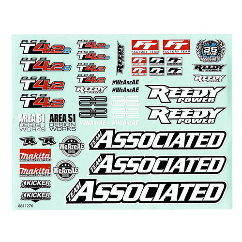 Team Associated ASC81731 RC8T4.2 Decal Sheet
