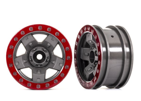 Traxxas 8180-RED Wheels, TRX-4 Sport 2.2"
