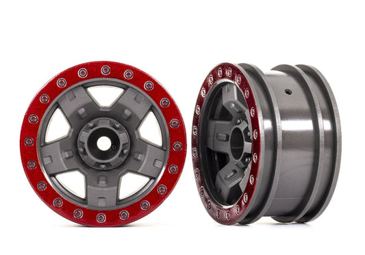 Traxxas 8180-RED Wheels, TRX-4 Sport 2.2"