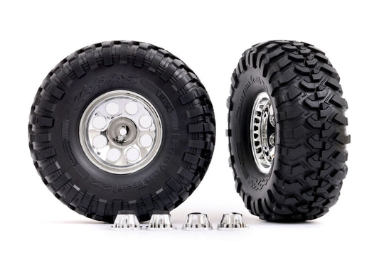 Traxxas 8184 Tires & Wheels, Classic Chrome 2.2"