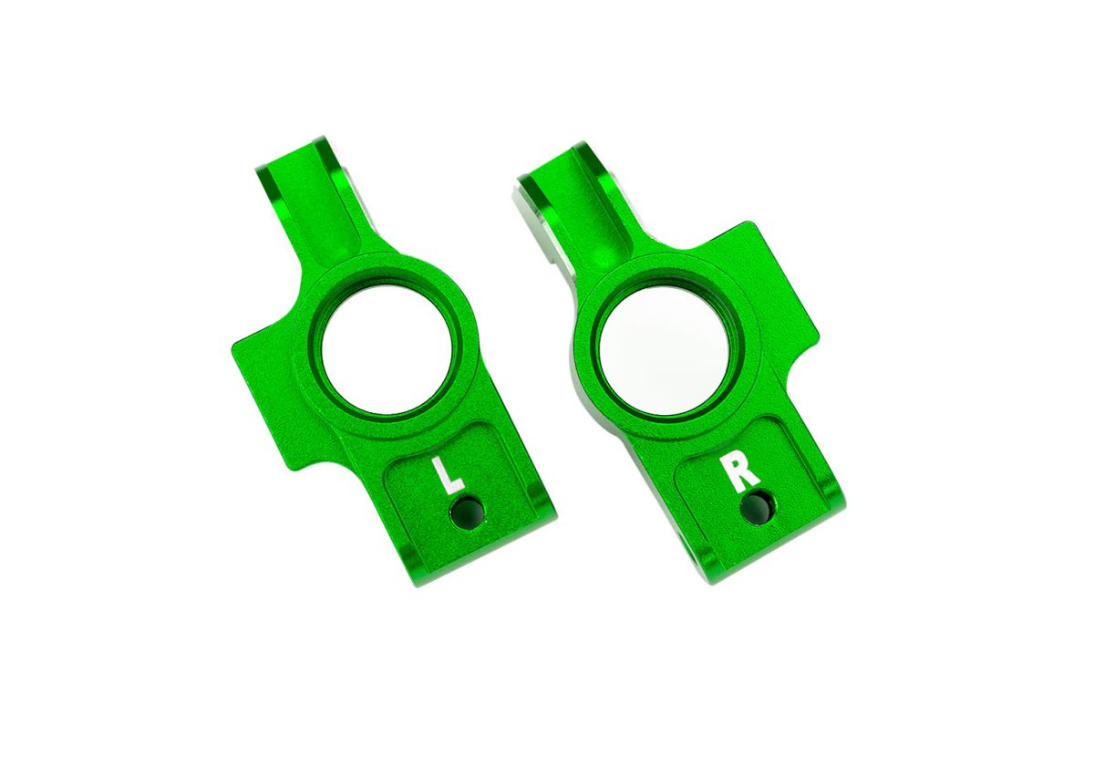 Traxxas 8352X-GRN Green Aluminum Stub Axle Carriers