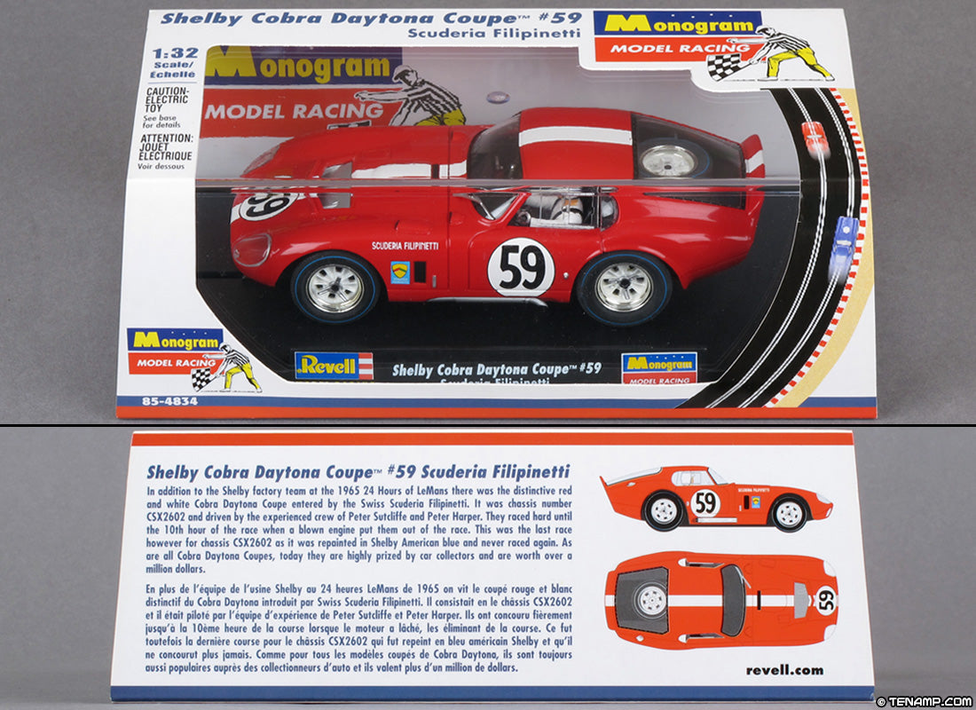 Revell Monogram Shelby Daytona Cobra Coupe 1/32 Slot Car 85-4834 for MRRC Scaelxtric