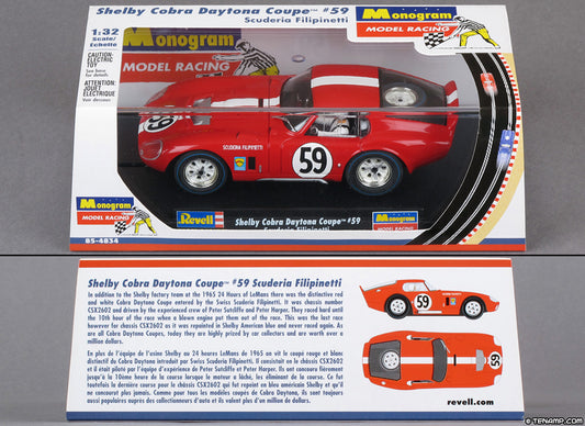 Revell Monogram Shelby Daytona Cobra Coupe 1/32 Slot Car 85-4834 for MRRC Scaelxtric