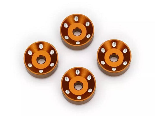 Traxxas 10257-ORNG (4) Wheel Washers Machined Aluminum Orange For Maxx Slash