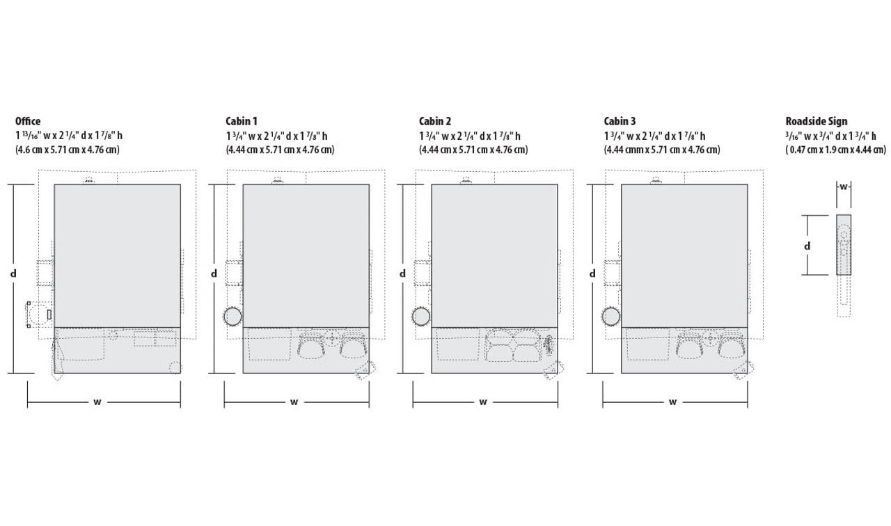 Woodland Scenics BR5073 Built & Ready Structure Moonlight Motor Court - HO Scale