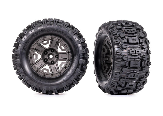 Traxxas 9072-GRAY Sledgehammer Tires & 2.8" Wheels RUSTLER 4X4/STAMPEDE TSM.