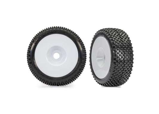Traxxas 9074-WHT 3.0" White Dished Wheels w/ Response Pro Tires (2) Jato 4X4.