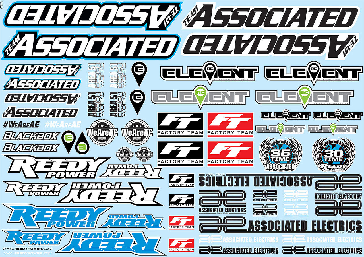 Team Associated ASC91913 AE Branding Decal Sheet