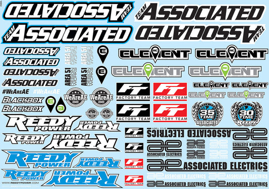 Team Associated ASC91913 AE Branding Decal Sheet