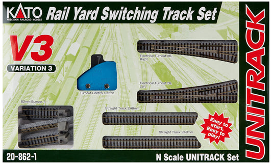 Kato 20-862 N Scale V3 Rail Yard Switching Track Set