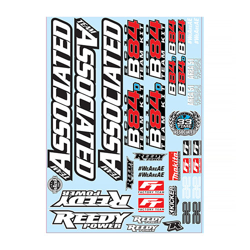 Team Associated ASC92553 RC10B84 Decal Sheet