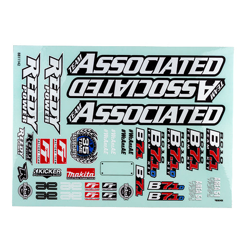 Team Associated ASC92584 RC10B7.1 Decal Sheet