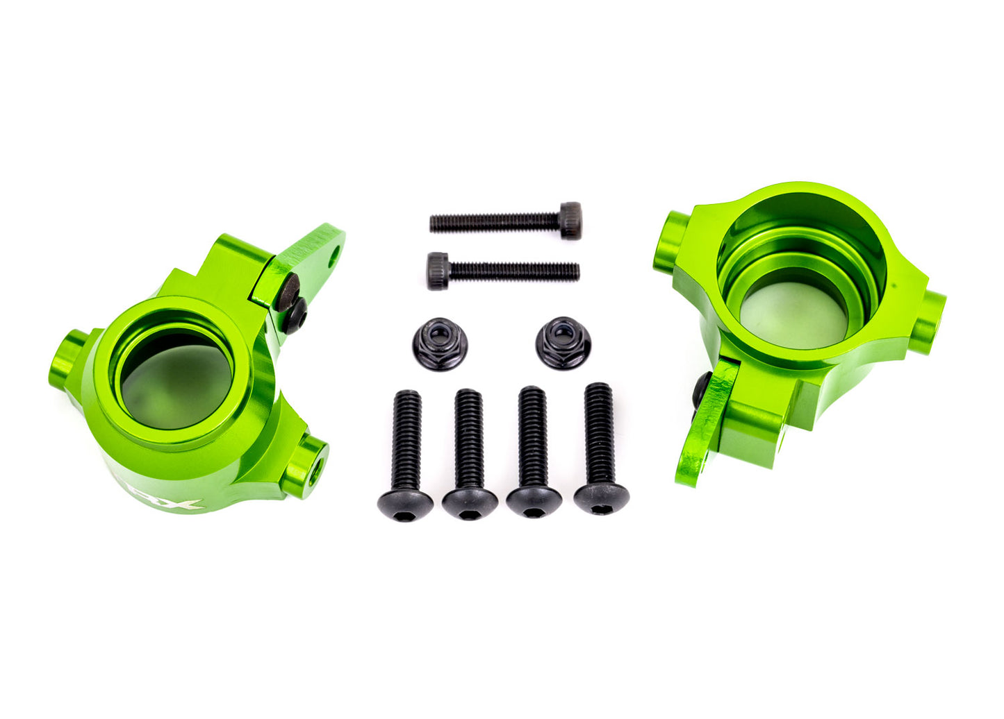 Traxxas 9635G Green Aluminum Steering Blocks Sledge