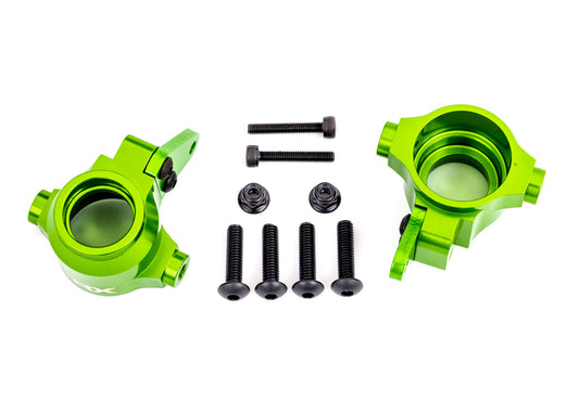 Traxxas 9635G Green Aluminum Steering Blocks Sledge