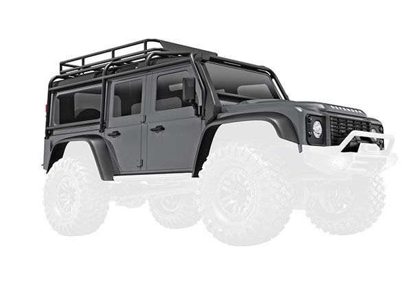 Traxxas 9712-SLVR TRX-4M Land Rover Defender Assembled Silver Body
