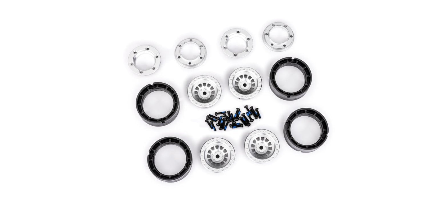 Traxxas 9881-SLVR TRX-4M Aluminum Beadlock Wheels (4)